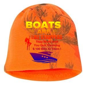 Boats Are Like Strippers They Work Gift Kati - Camo Knit Beanie