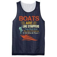 Boats Are Like Strippers They Work Until You Quit Throwing Mesh Reversible Basketball Jersey Tank