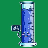 Be A Liter Graduated Cylinder Button