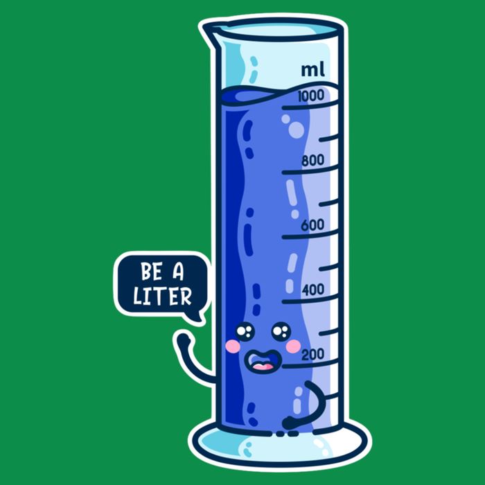 Be A Liter Graduated Cylinder Button