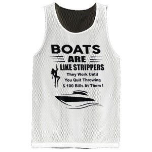 Boats Are Like Strippers They Work Until You Quit Mesh Reversible Basketball Jersey Tank