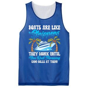 Boats Are Like Strippers Yacht Captain Cool Gift Mesh Reversible Basketball Jersey Tank