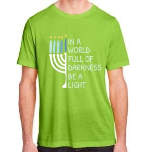 Be A Light Happy Hanukkah Adult ChromaSoft Performance T-Shirt