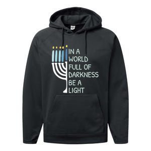 Be A Light Happy Hanukkah Performance Fleece Hoodie