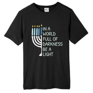 Be A Light Happy Hanukkah Tall Fusion ChromaSoft Performance T-Shirt