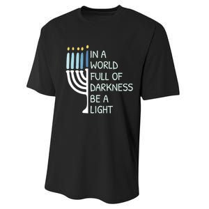 Be A Light Happy Hanukkah Performance Sprint T-Shirt