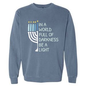 Be A Light Happy Hanukkah Garment-Dyed Sweatshirt