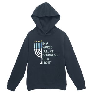 Be A Light Happy Hanukkah Urban Pullover Hoodie