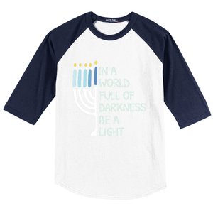 Be A Light Happy Hanukkah Baseball Sleeve Shirt