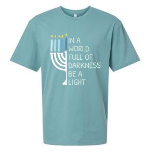 Be A Light Happy Hanukkah Sueded Cloud Jersey T-Shirt