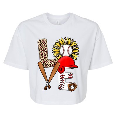 Baseball Apparel Love Baseball Bella+Canvas Jersey Crop Tee