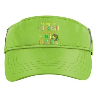 Being A Librarian Is Awesome School St Patrick Book Lover Gift Adult Drive Performance Visor