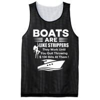 Boats Are Like Strippers They Work Until You Quit Throwing Mesh Reversible Basketball Jersey Tank