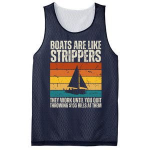 Boats Are Like Strippers They Work Until You Quit Throwing Mesh Reversible Basketball Jersey Tank