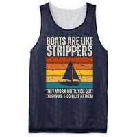 Boats Are Like Strippers They Work Until You Quit Throwing Mesh Reversible Basketball Jersey Tank