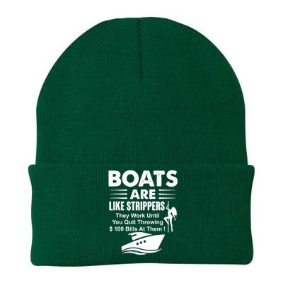 Boats Are Like Strippers They Work Until You Quit Throwing Knit Cap Winter Beanie