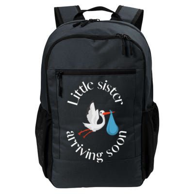 Birth Announcement Little Sister Arriving Soon Daily Commute Backpack