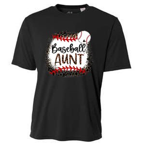 Baseball Aunt Leopard Baseball Aunt Cooling Performance Crew T-Shirt