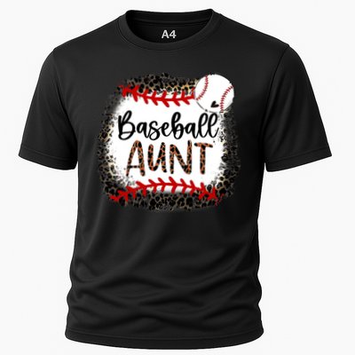 Baseball Aunt Leopard Baseball Aunt Cooling Performance Crew T-Shirt