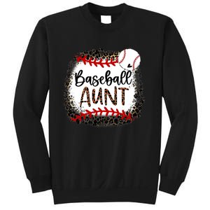 Baseball Aunt Leopard Baseball Aunt Sweatshirt