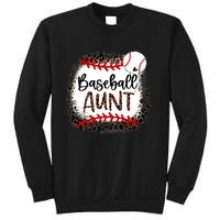 Baseball Aunt Leopard Baseball Aunt Sweatshirt