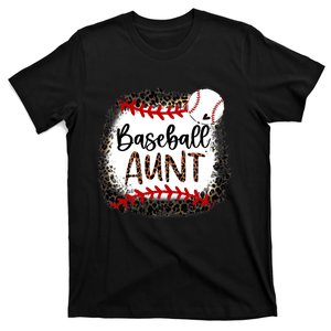 Baseball Aunt Leopard Baseball Aunt T-Shirt