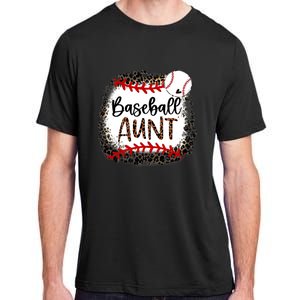 Baseball Aunt Leopard Baseball Aunt Adult ChromaSoft Performance T-Shirt