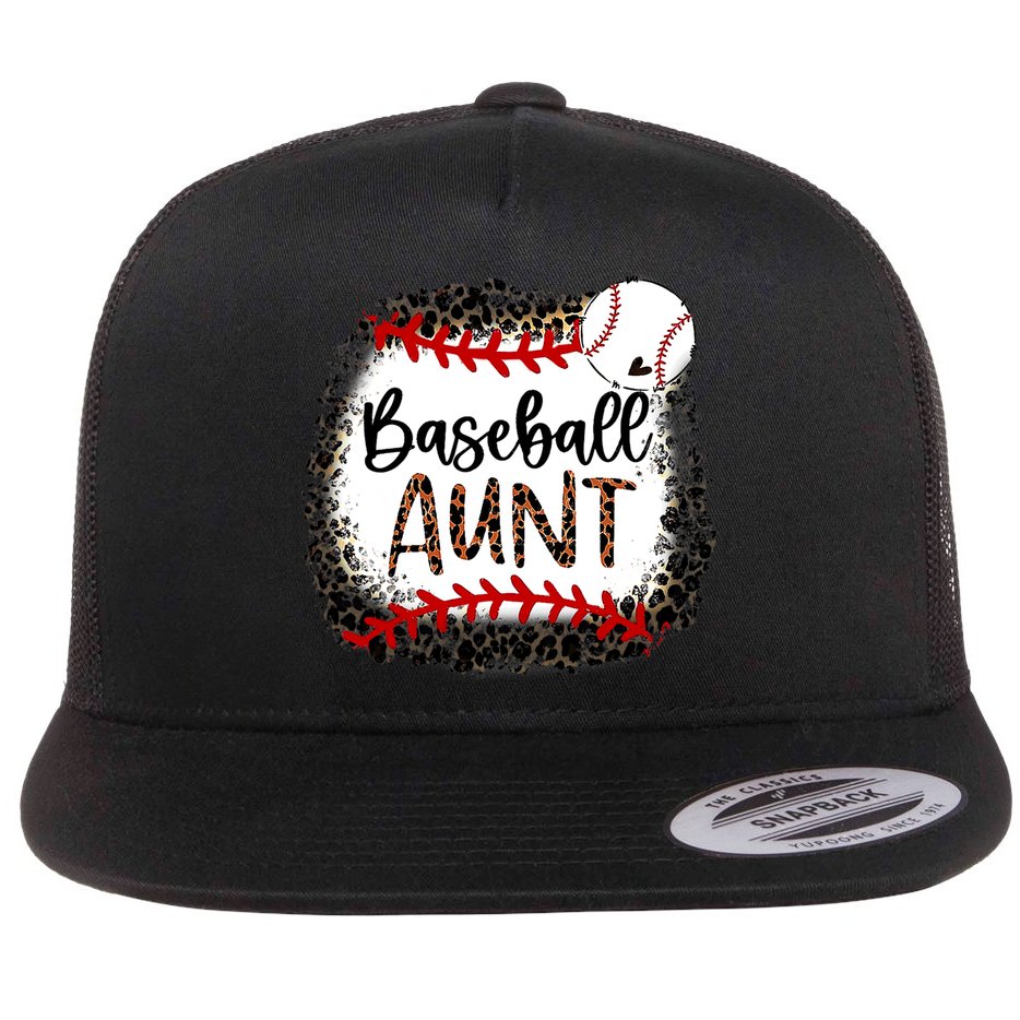 Baseball Aunt Leopard Baseball Aunt Flat Bill Trucker Hat