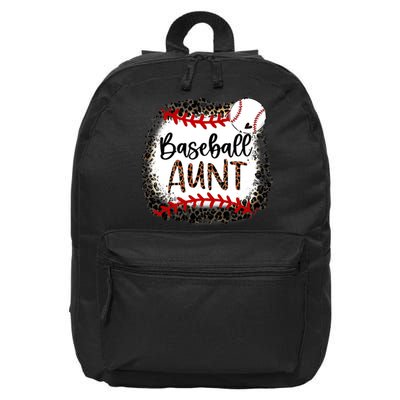 Baseball Aunt Leopard Baseball Aunt 16 in Basic Backpack