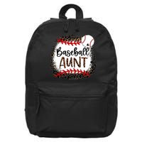 Baseball Aunt Leopard Baseball Aunt 16 in Basic Backpack