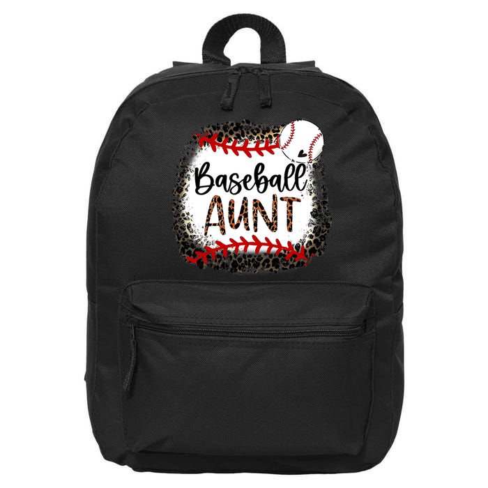 Baseball Aunt Leopard Baseball Aunt 16 in Basic Backpack