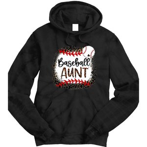 Baseball Aunt Leopard Baseball Aunt Tie Dye Hoodie