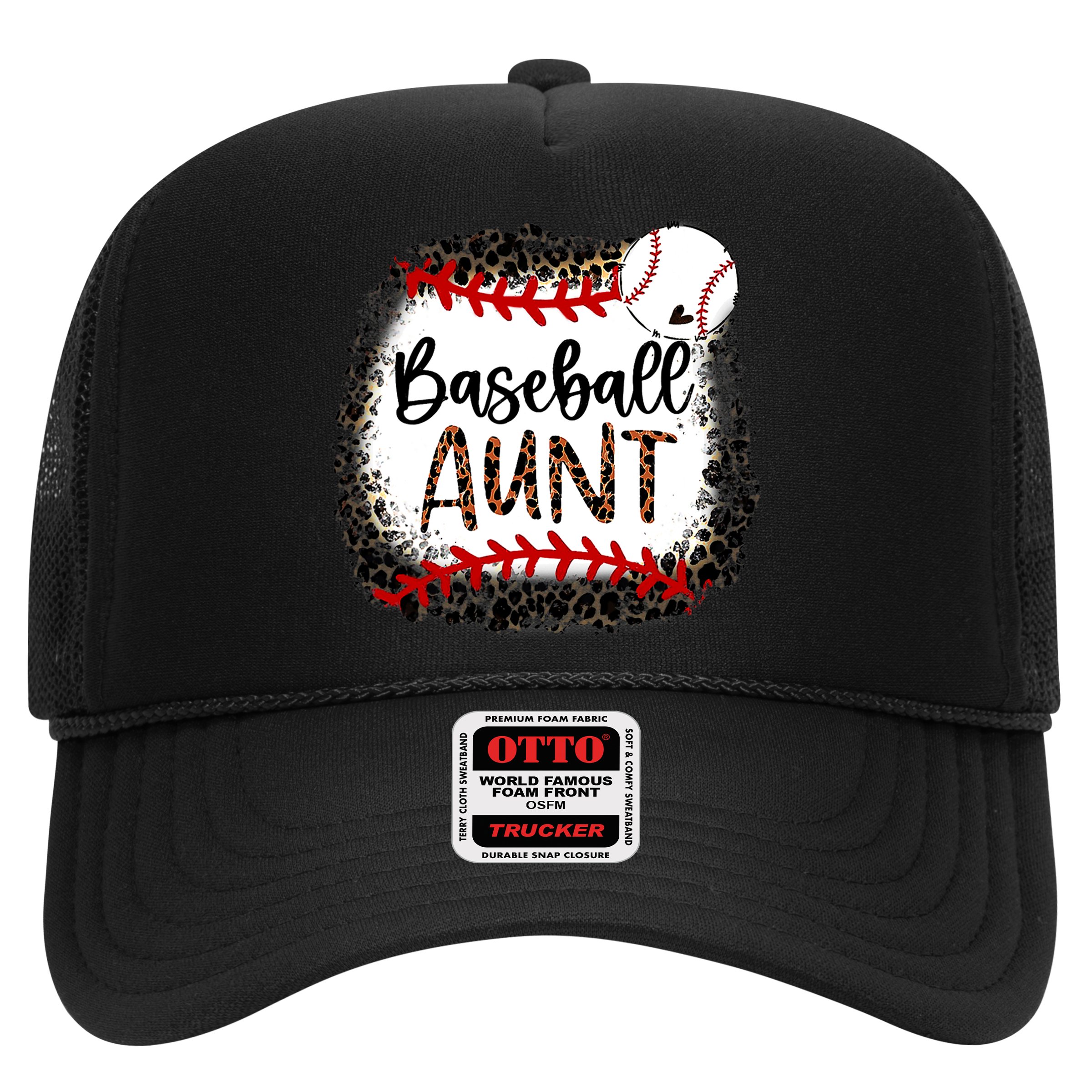 Baseball Aunt Leopard Baseball Aunt Hat