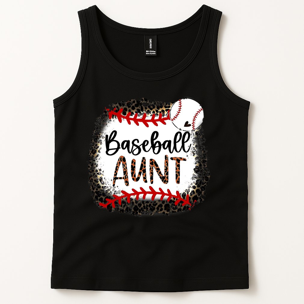 Baseball Aunt Leopard Baseball Aunt Tank Top