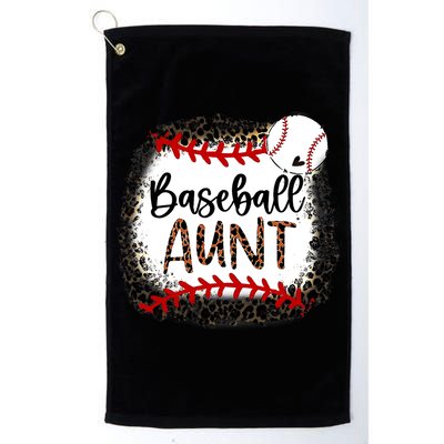 Baseball Aunt Leopard Baseball Aunt Golf Towel
