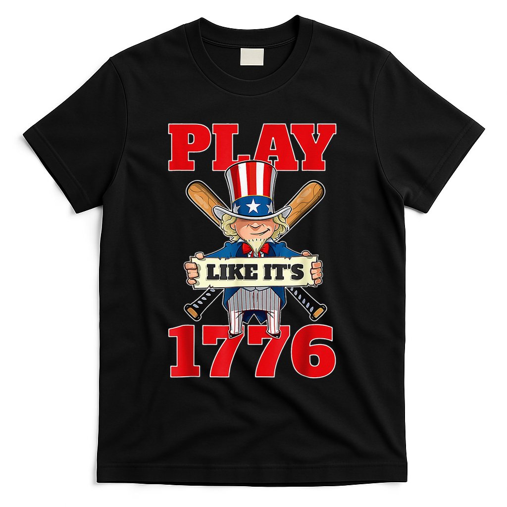 Baseball Abraham Lincoln 4th Of July American Flag T-Shirt