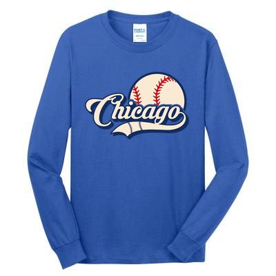 Baseball American Lover Chicago Tall Long Sleeve T-Shirt