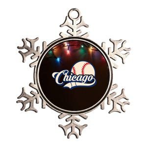 Baseball American Lover Chicago Metallic Star Ornament