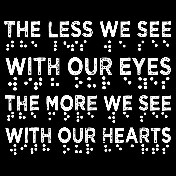 Braille Awareness Less Eyes More Heart Impaired Dots Braille Backpack