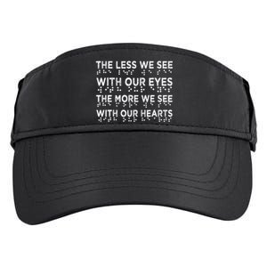 Braille Awareness Less Eyes More Heart Impaired Dots Braille Adult Drive Performance Visor