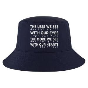 Braille Awareness Less Eyes More Heart Impaired Dots Braille Cool Comfort Performance Bucket Hat