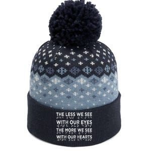 Braille Awareness Less Eyes More Heart Impaired Dots Braille The Baniff Cuffed Pom Beanie