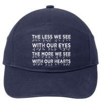 Braille Awareness Less Eyes More Heart Impaired Dots Braille 7-Panel Snapback Hat