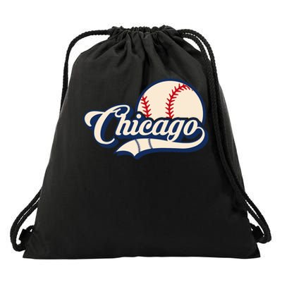 Baseball American Lover Chicago Baseball Drawstring Bag