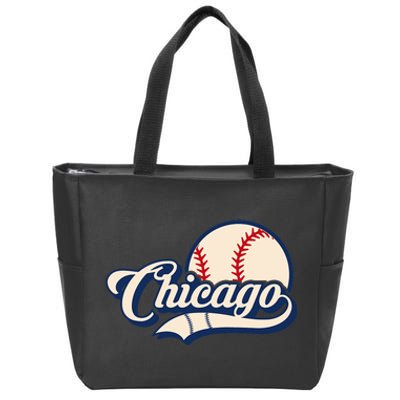 Baseball American Lover Chicago Baseball Zip Tote Bag