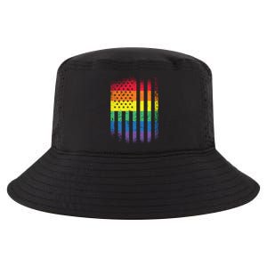 Beautiful American Lgbt Pride Usa Rainbow Flag Art Great Gift Cool Comfort Performance Bucket Hat