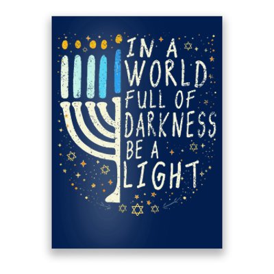 Be A Light Happy Hanukkah Poster