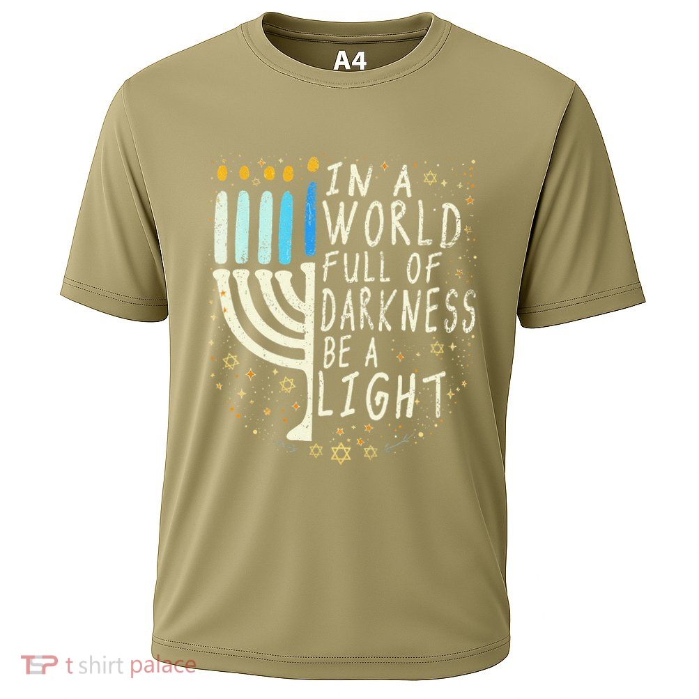 Be A Light Happy Hanukkah Cooling Performance Crew T-Shirt