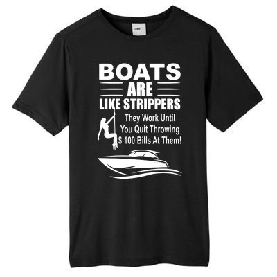 Boats Are Like Strippers Funny Joke Tall Fusion ChromaSoft Performance T-Shirt