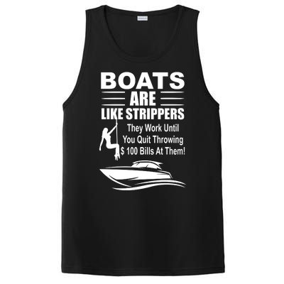 Boats Are Like Strippers Funny Joke PosiCharge Competitor Tank